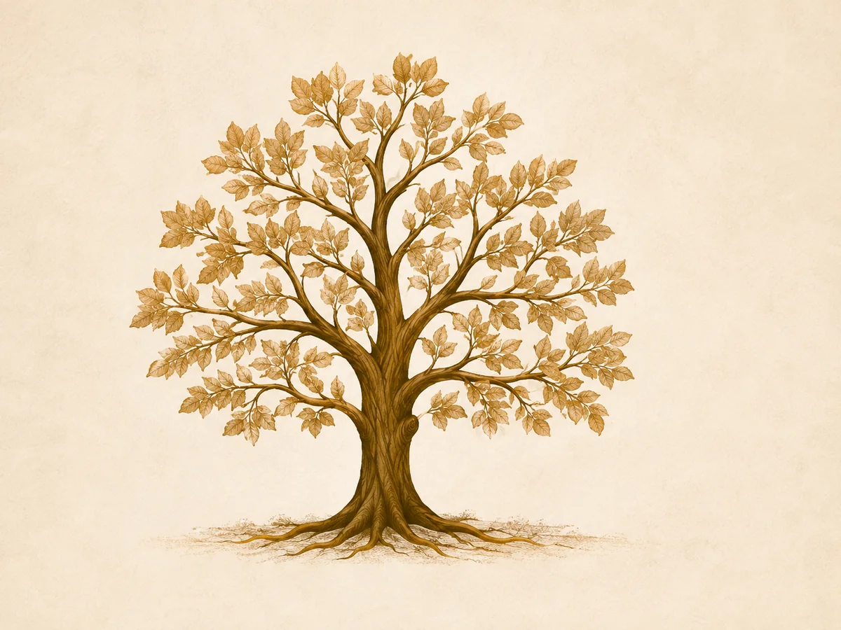 Illustrated family tree